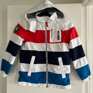 Tommy Hilfiger, KIDS' BOLD STRIPE HOODED WINDBREAKER